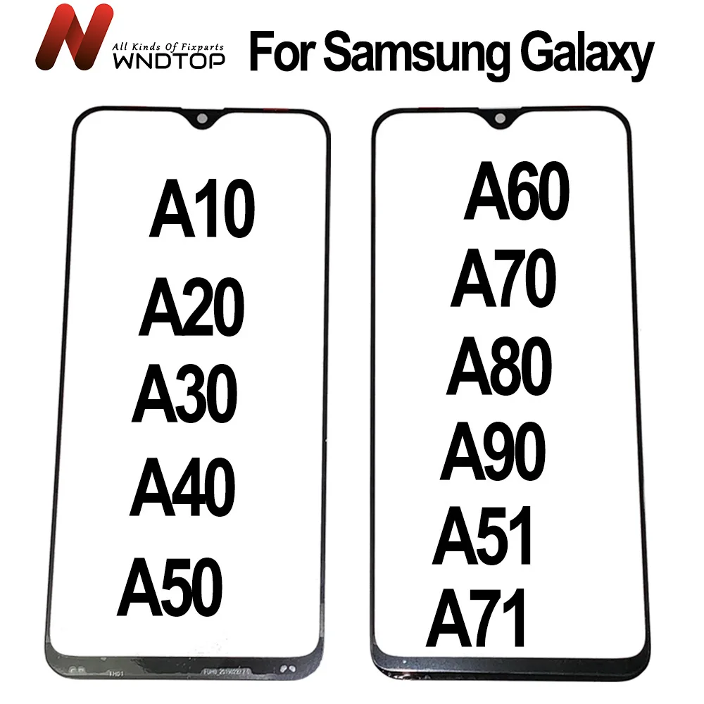 Original Touch screen Para Samsung Galaxy A10 A20 A30 A40 A50 A70 A90 A51 A71 Vidro Frontal do Painel da tela de Substituição