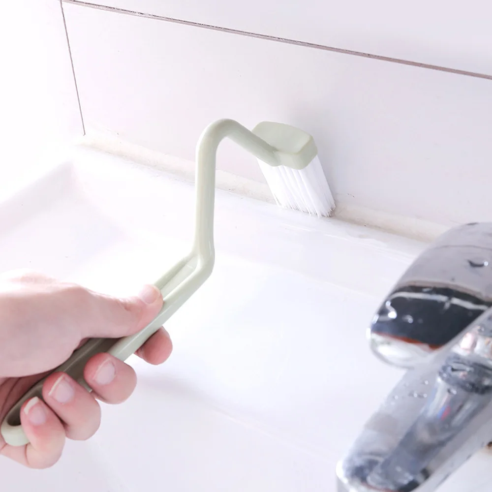 Forma De V, De Plástico, Mão, Escova De Limpeza Aspirador Dobrado Lidar Com Banho De Limpeza Domésticos Ferramenta De Acessórios De Cozinha