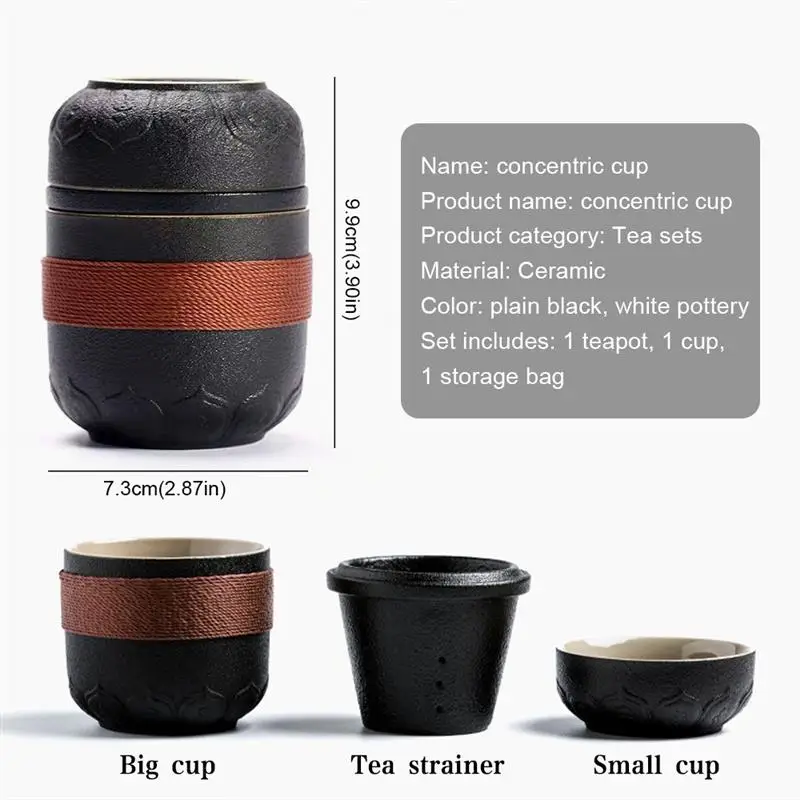 Kung Fu Chinês Conjunto De Chá Portátil Viagem Cerâmica Copos De Chá Bule Rápido Xícara Com Saco De Armazenamento Para Teaware Exterior