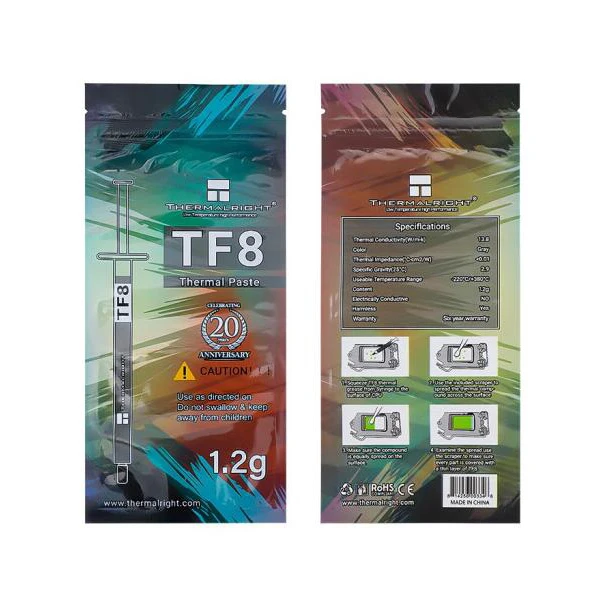 Thermalright TF8 1,2 g 13,8 W/M. K massa Térmica Cooler Para Placa de vídeo ,CPU,o Computador Caso do Paster ,NOVA CHEGADA ,