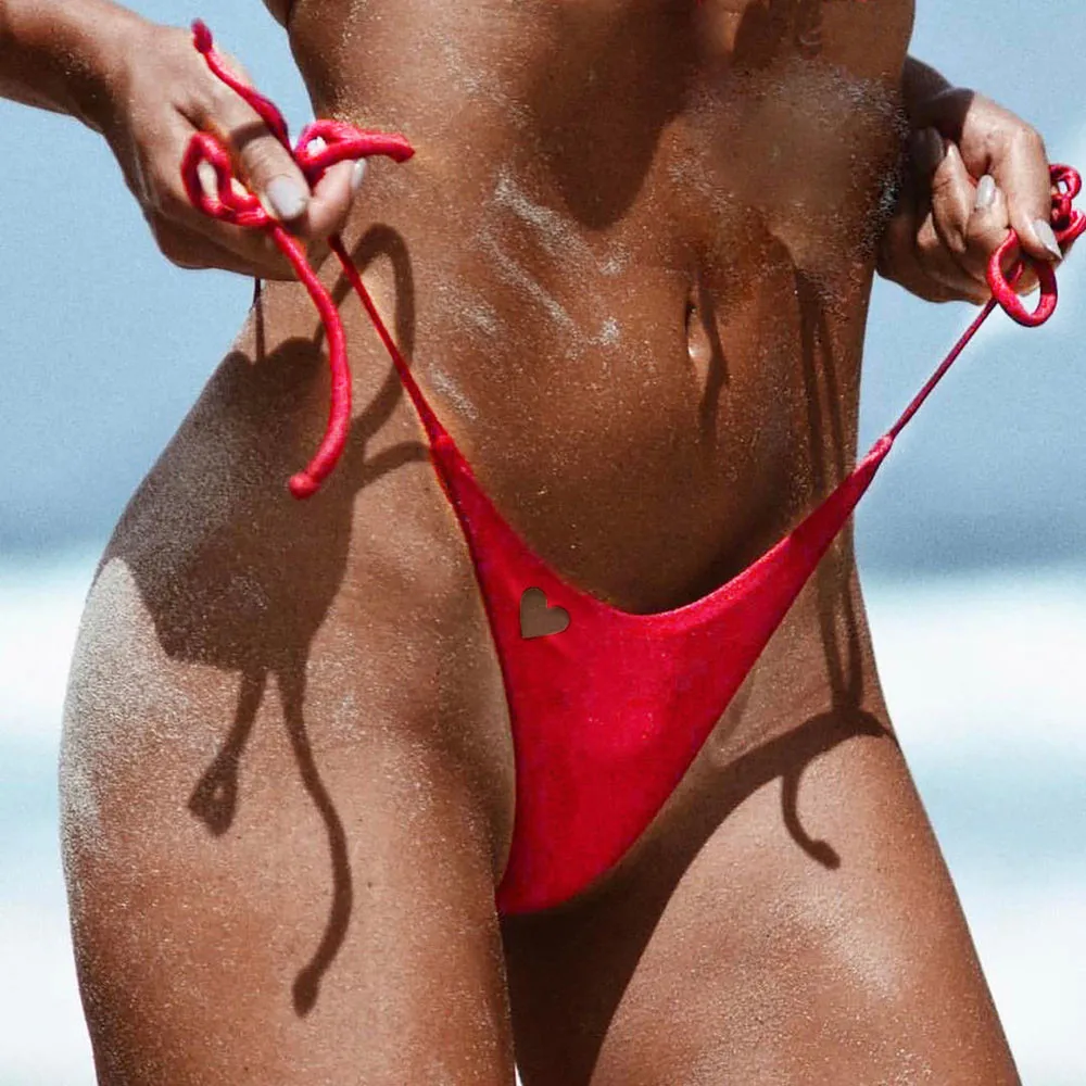 Sexy Bikini Swimwear das Mulheres Brasileiras Atrevido Lado Inferior Laço de Banho da Tanga Maiô купальники женские 2021 maillot de bain femme