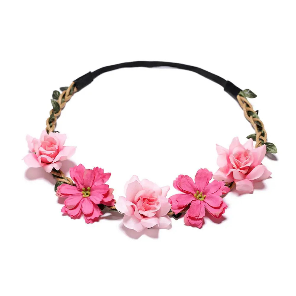 Headband Guirlanda Floral Coroa de Noiva forma da Flor de Flor de Banda de Cabeça para Beatuiful Meninas Coroa Acessórios de Cabelo de Festa Elegante