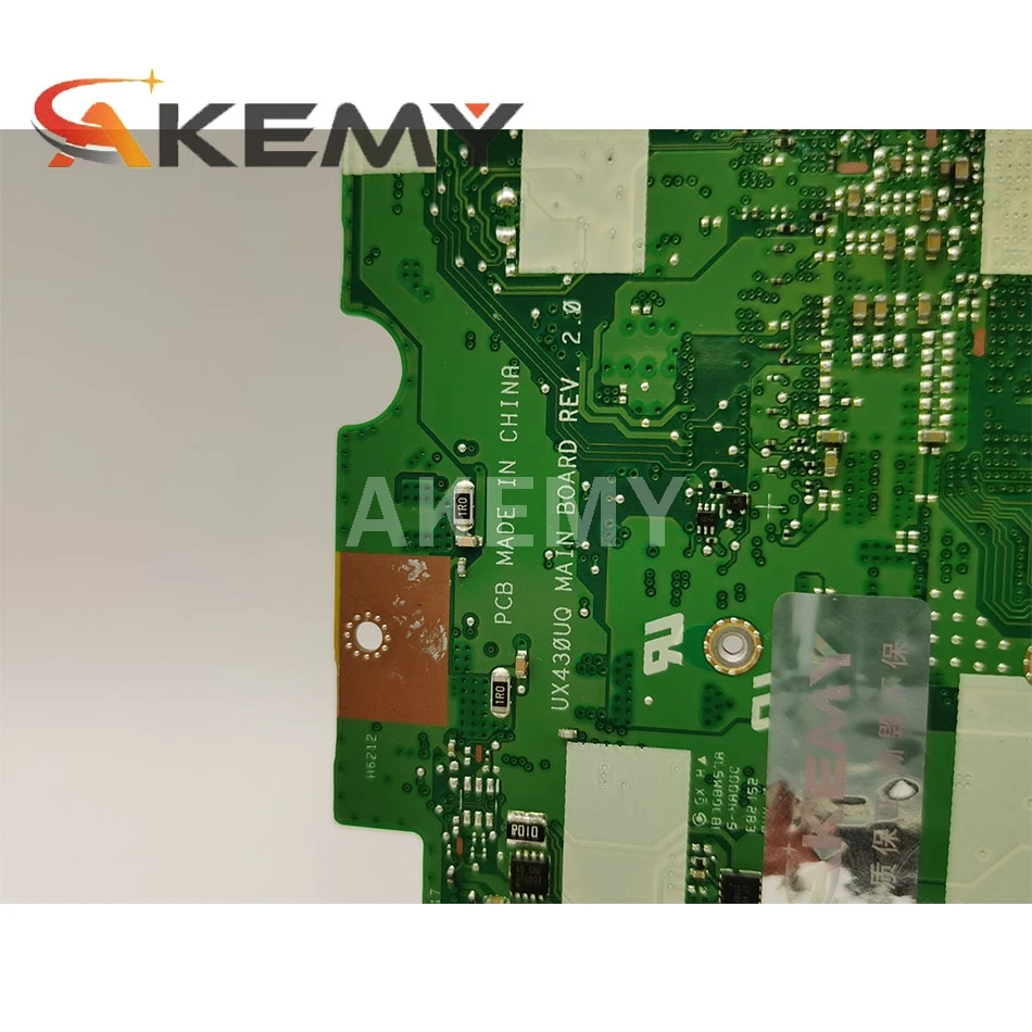 Akemy UX430UA placa-mãe para ASUS UX430U UX430UQ UX430UQR UX430UN UX430UAR laptop placa-mãe original 8G/I5-7200U