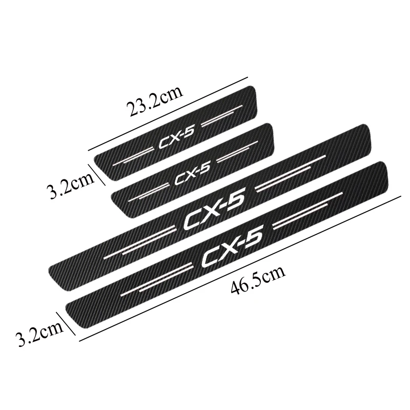 4pcs de Carro Protetor de Soleira da Porta Etiquetas Para a Mazda CX-3 CX-5