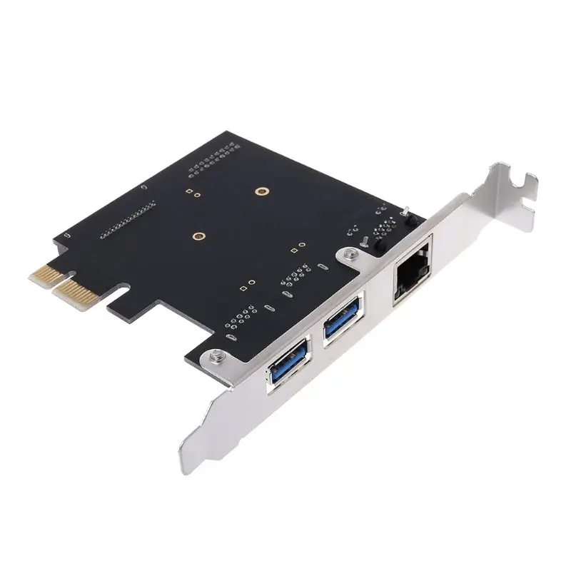 USB3.0 Ethernet Adapter 3 HUB port 10/100/1000 Mbps PCI-E para RJ45 de LAN Gigabit de Rede Usb Técnico 87HE