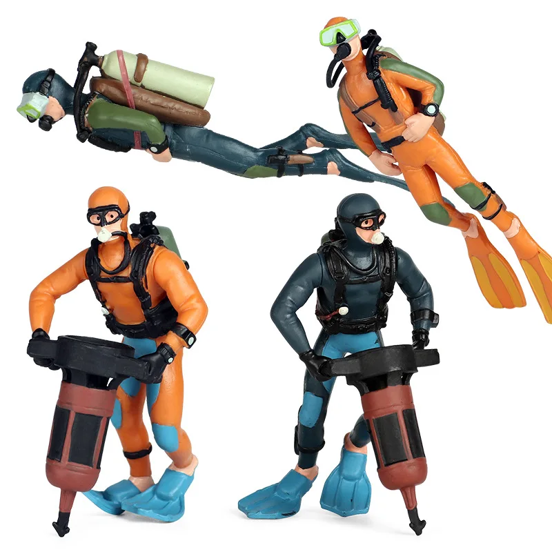 Mergulho, Mergulhador Figura De Ação Em Miniatura Do Mar Em Modelo Animal Figuras De Ação De Decoração De Tanque De Peixes Acessório Estatueta De Brinquedo
