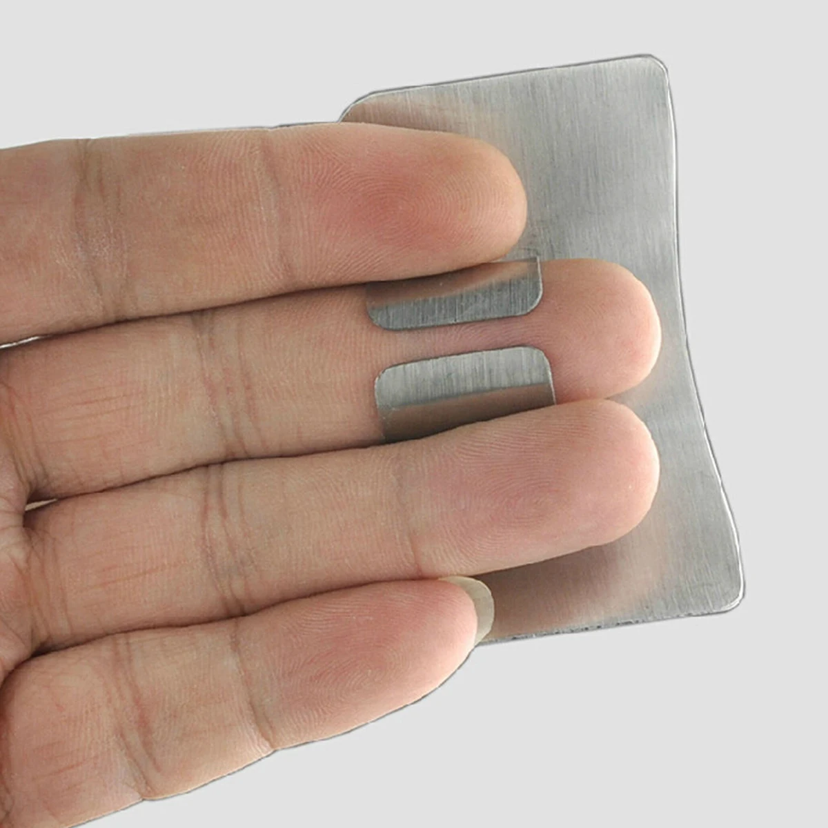 Cozinha Dedo da Mão Protetor Protetor de Aço Inoxidável Pique Fatia Escudo Cozinhar Ferramenta de Proteger os dedos de corte da faca de Prata