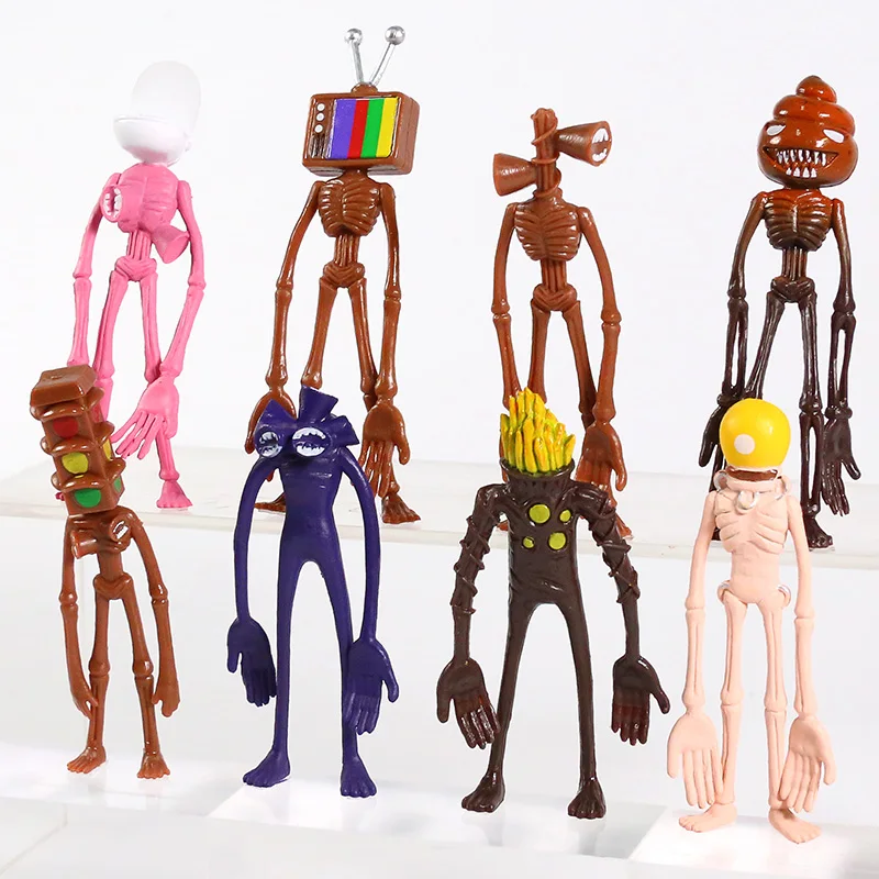 Sirene Cabeça Brinquedo Sirenhead Figura Horror Modelos de Escultura Lenda da Fundação de Brinquedos Presentes 8pcs/set 10-12cm