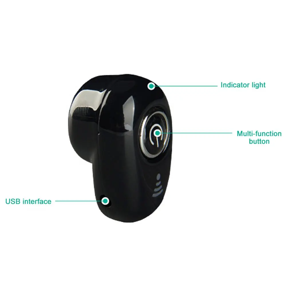 S650 mini fone de ouvido Bluetooth BT 4.1 sem Fio Mini Fones de ouvido Fone de ouvido Fone de ouvido mãos livres Esporte 50mAh para iOS para o Android Telefone