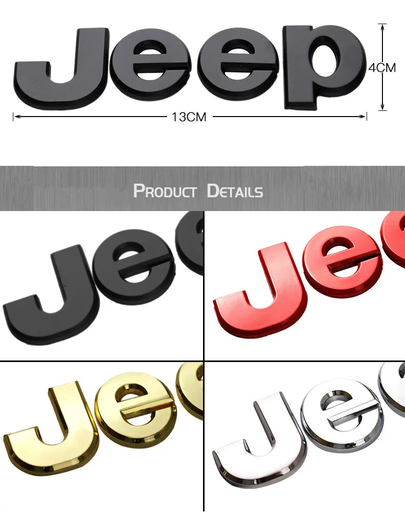 Liga para Jeep Logotipo Wrangler Grand Cherokee Renegade Patriota Bússola de Estacionamento Dianteiro e Traseiro Tronco Emblema Corpo Etiqueta Lado os Acessórios