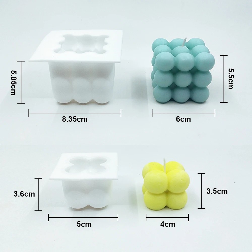 O Cubo de Rubik Vela do Molde de Aromaterapia Vela do Molde de Silicone Sabonete Artesanal Molde DIY Resina Molde de Vela Tornando 3D resina sabão molde
