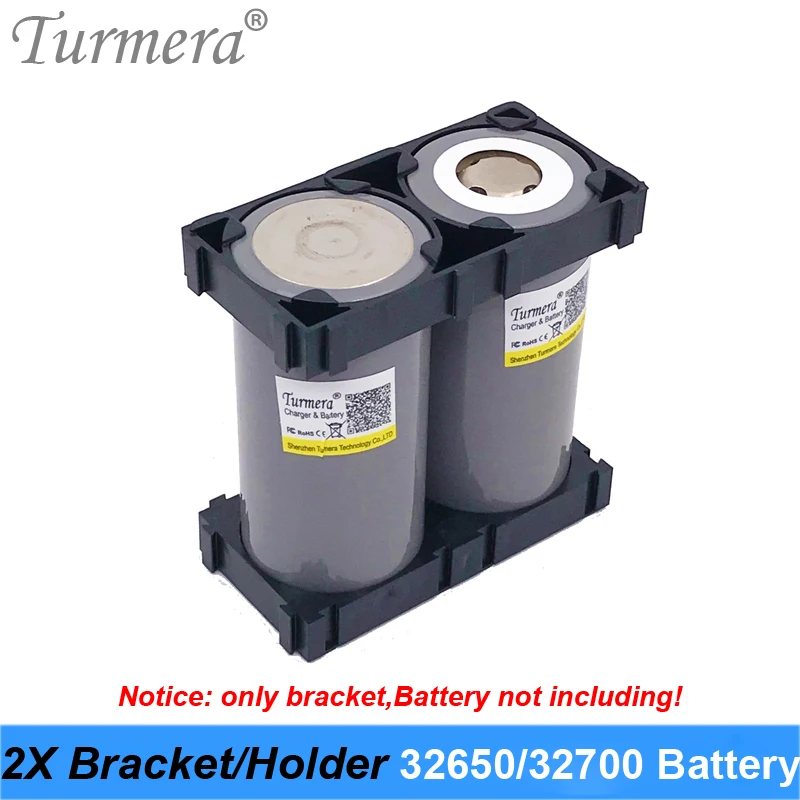 Turmera 32650 32700 2x Suporte de Bateria de Célula de Segurança Anti Vibração Suportes de Plástico Para 32650 32700 bateria 14pieces