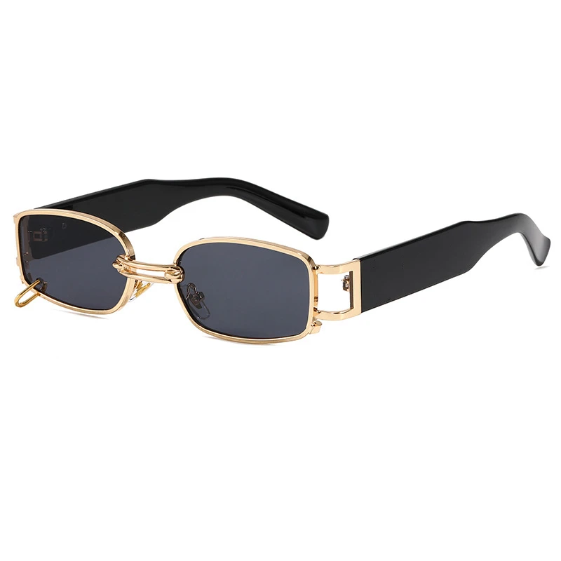4 Cores Unisex Retangular de Pesca Óculos de sol Vintage Metal Quadrado Óculos de Homens, Mulheres Retângulo Óculos de sol UV400 Óculos de Driver