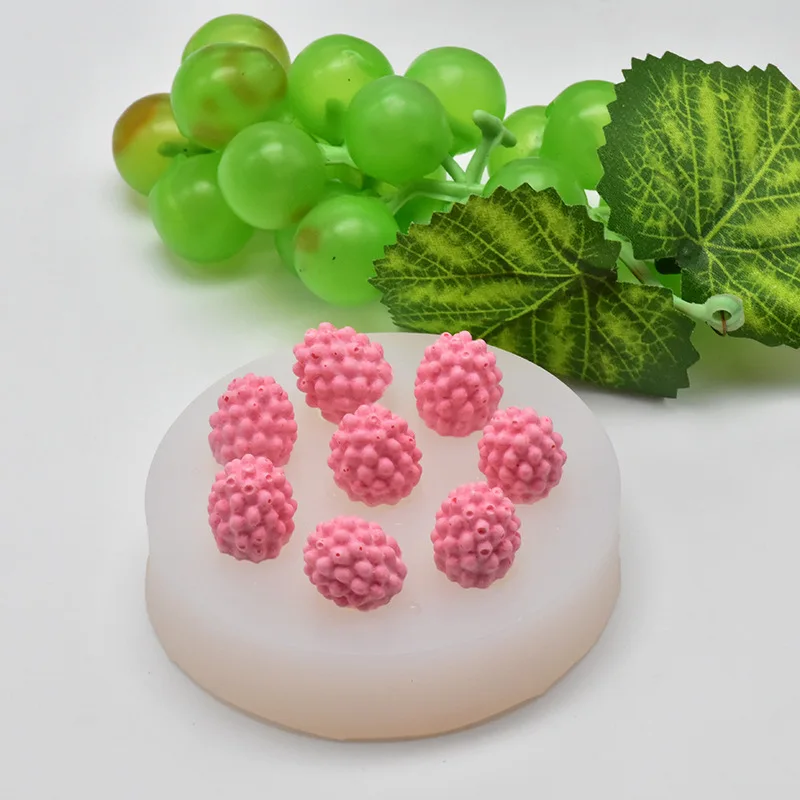 3D Mini Framboesa, Mirtilo Silicone Fondant Moldes de Decoração do Bolo de Sabão Vela do Bolo de Sobremesa de Frutas com Chocolate Molde de Silicone