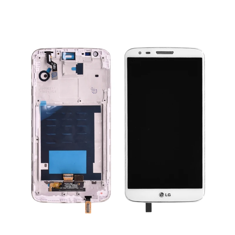 Para LG G2 D802 tela LCD Touch screen + Digitalizador Assembly com frame Preto e branco, lcd frete grátis