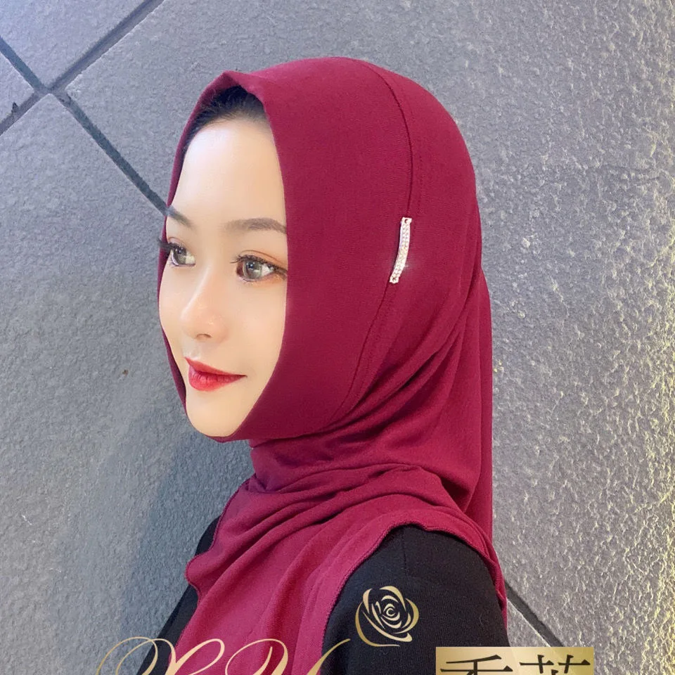 Novo design de fenda termina instantâneas hijab Muçulmano Islâmica senhora hijabs