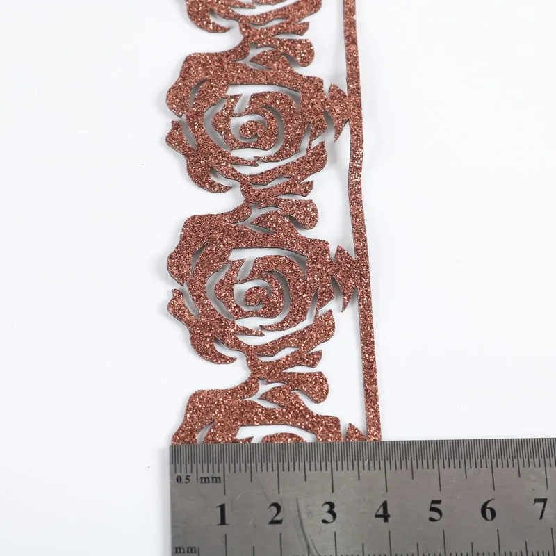 4cm abra vestimenta muçulmana abay kaftan borda applique da imprensa do calor do ferro em lace bling glitter, recorte guarnições